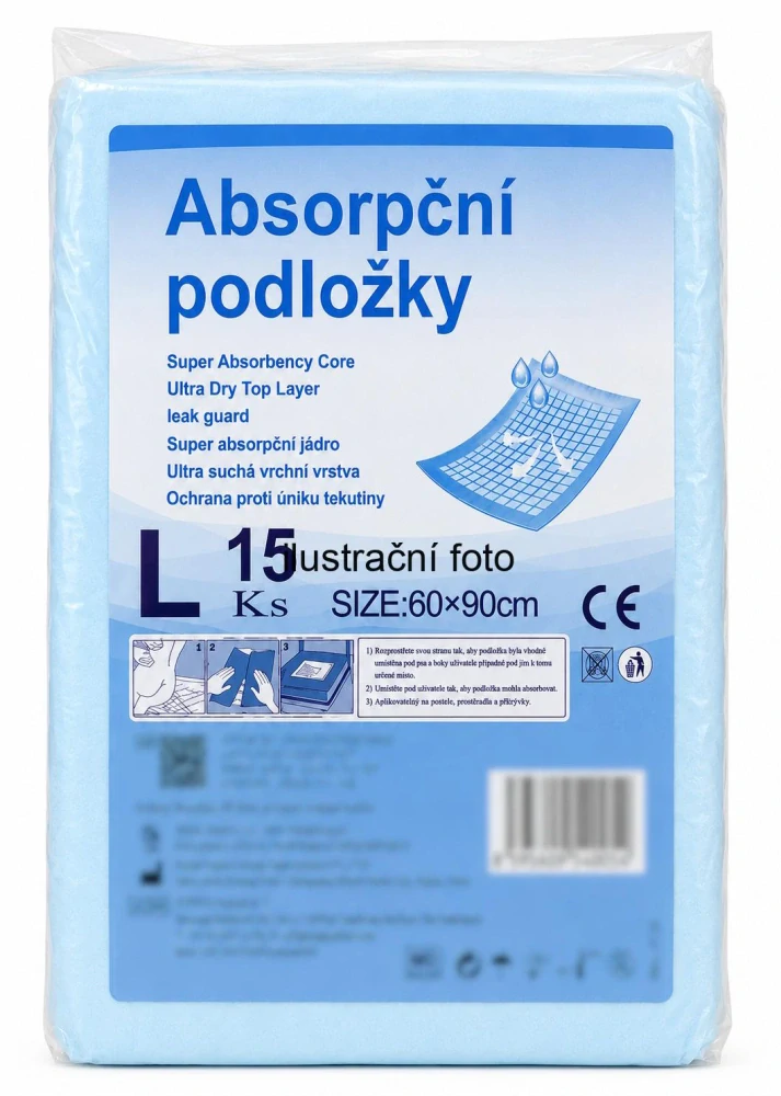 Absorpční (inkontinenční) podložky 60x90cm (balení 15 ks)