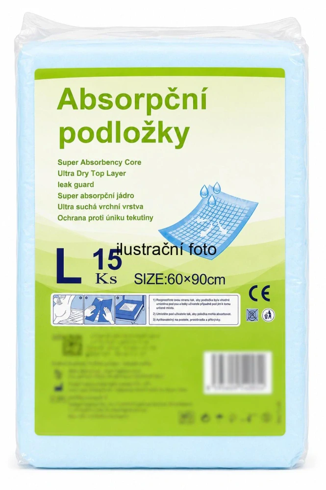 Absorpční (inkontinenční) podložky 60x90cm (balení 15 ks)