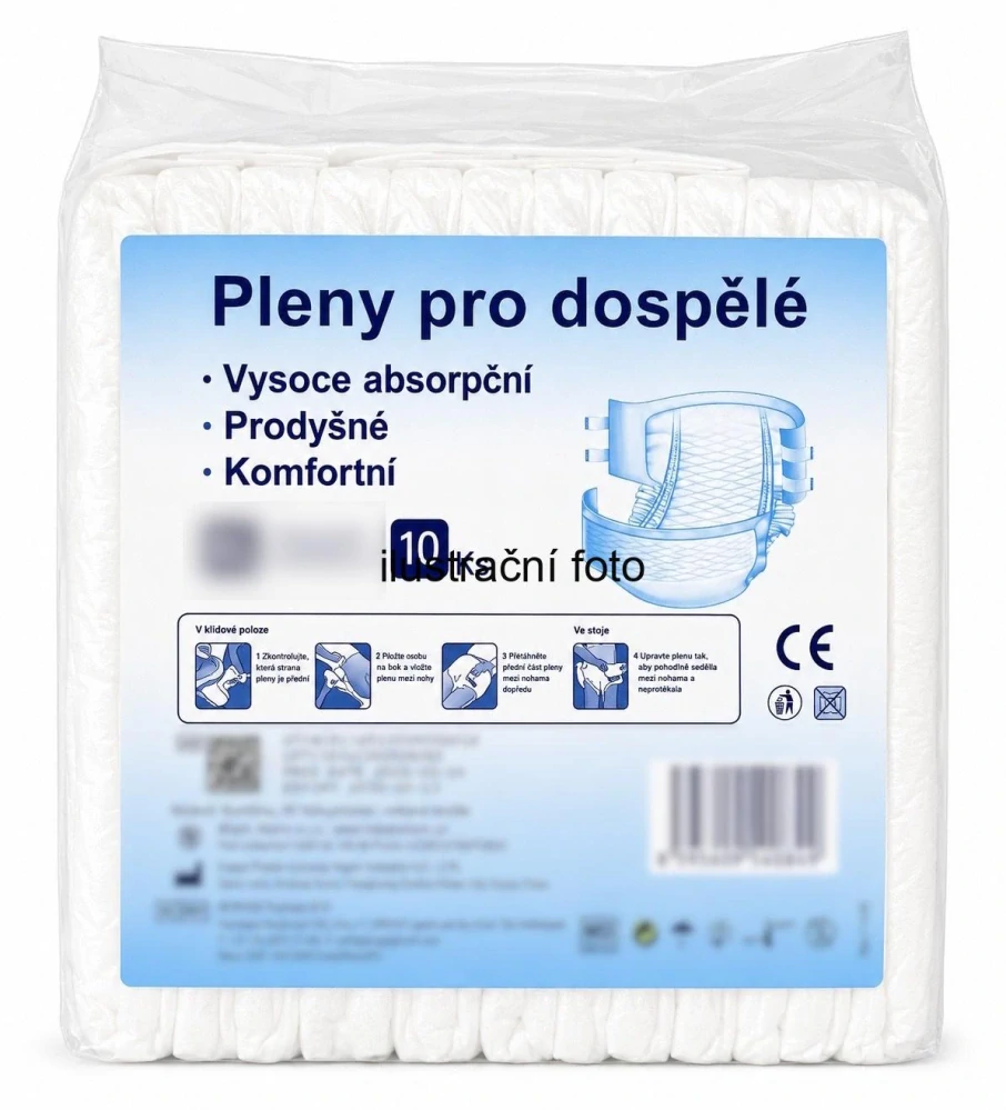 Pleny pro dospělé zalepovací vel. XXL (balení 10 ks)