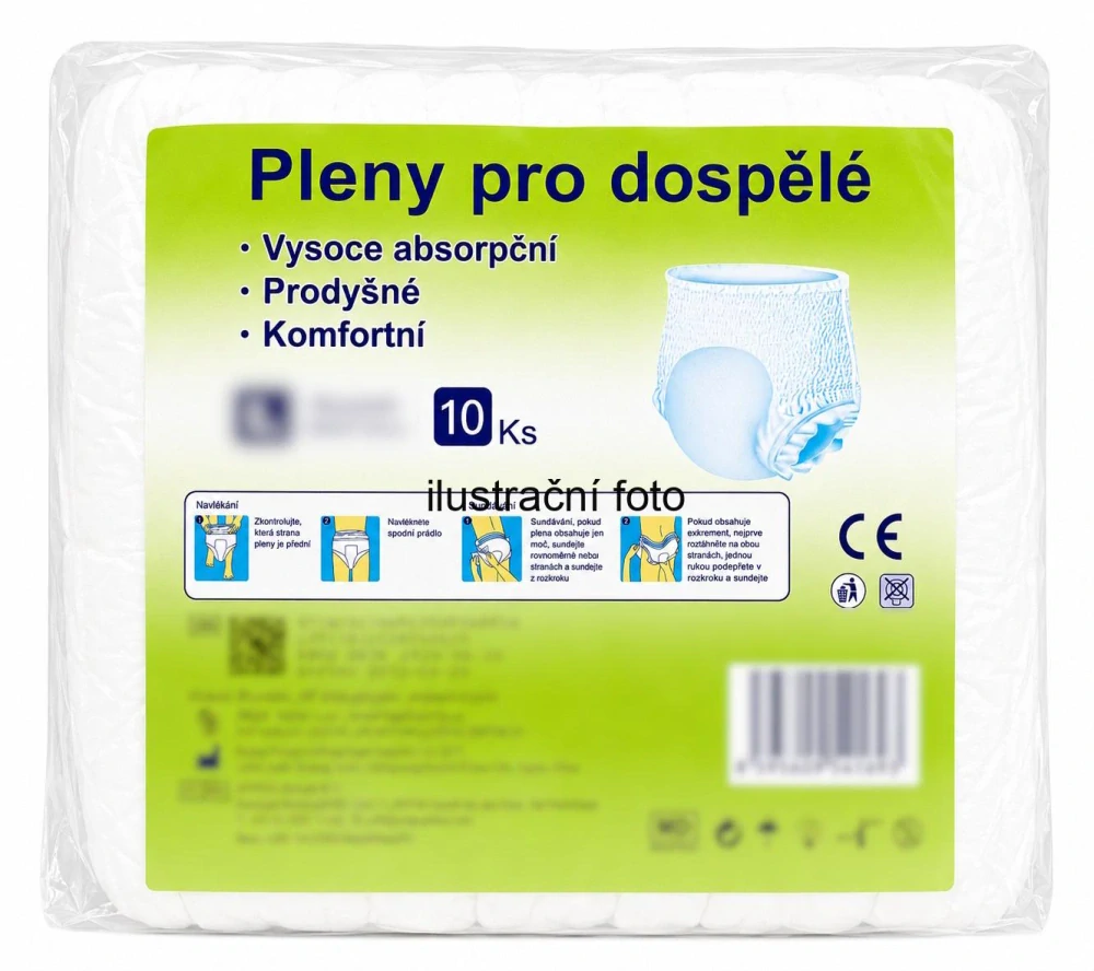 Plenkové natahovací kalhotky pro dospělé vel. M (balení 10 ks)