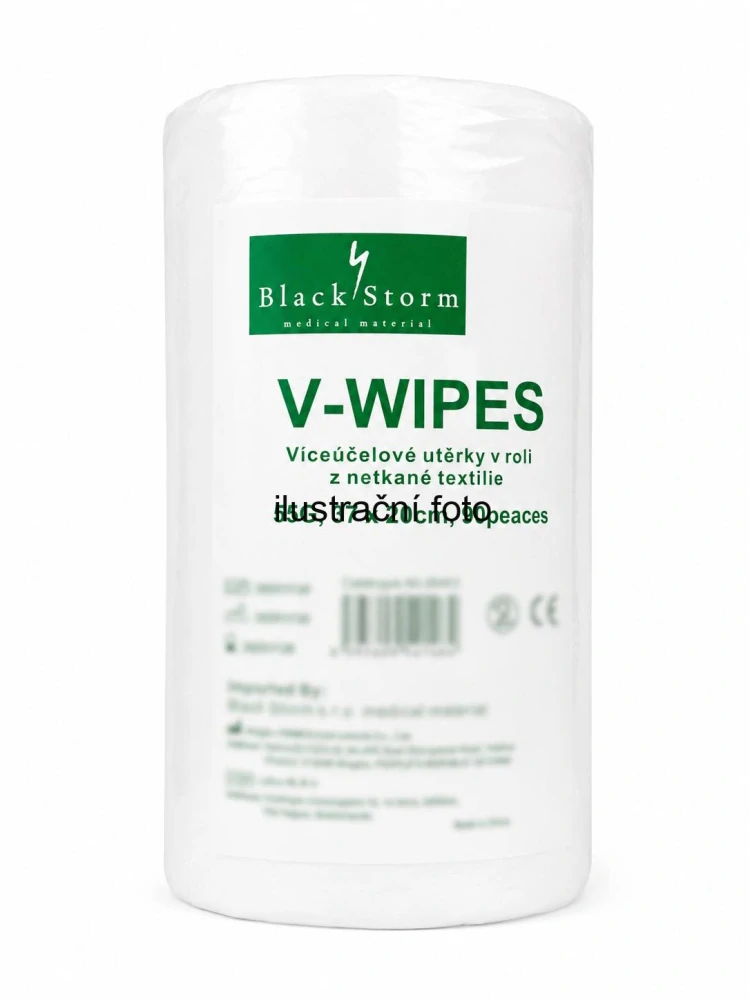 V-Wipes - víceúčelové utěrky v roli z netkané textilie, 55G 37x20 cm (90 útěrek)