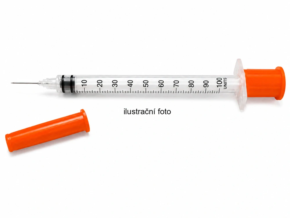 Inzulinová stříkačka s jehlou 1ml U-100/29G (balení 100 ks)