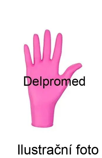 Nitrilové vyšetřovací rukavice Mercator, magenta (balení 100 ks) 