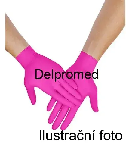 Nitrilové vyšetřovací rukavice Mercator, magenta (balení 100 ks) 