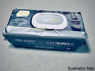 ProNURSE® vlhčené ubrousky XL extra velké 200x300mm (80 ubrousků v balení s plastovým uzávěrem)