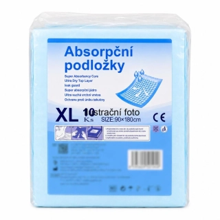 Absorpční (inkontinenční) podložky 90x180cm se záložkami (balení 10 ks)