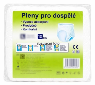 Plenkové natahovací kalhotky pro dospělé vel. L (balení 10 ks)