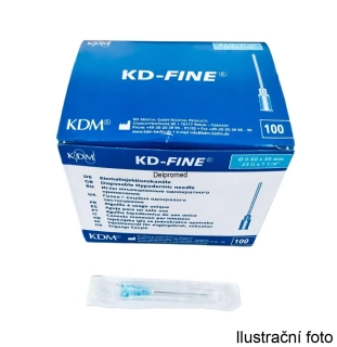 KD-FINE Jehla injekční 23G 0,6x30mm modrá (balení 100 ks)