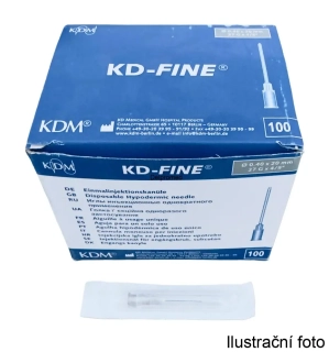 KD-FINE Jehla injekční 27G 0,4x20mm šedá (balení 100 ks)