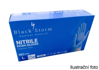 Nitrilové vyšetřovací rukavice NITRILE EXAM GLOVES, modré (balení 100 ks) 
