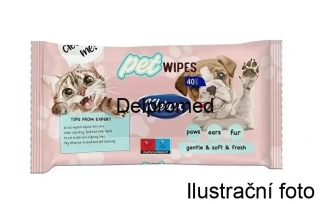 KLERAX vlčené ubrousky pro psy a kočky 180x200mm (balení 40 ks)