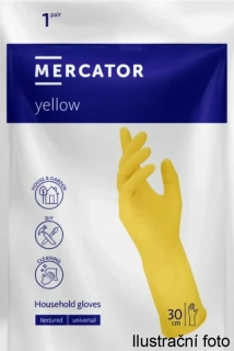 MERCATOR yellow úklidové a pracovní latexové rukavice 