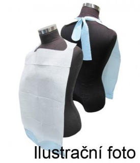 Jednorázový podbradník (bryndák) modrý 37x67cm (balení 100 ks)