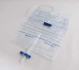 Sběrný močový sáček 2000 ml s dolní křížovou výpustí (balení 10 ks)