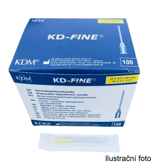 KD-FINE Jehla injekční 20G 0,9x40mm žlutá (balení 100 ks)