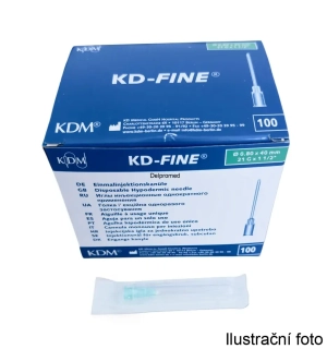 KD-FINE Jehla injekční 21G 0,8x40mm zelená (balení 100 ks)