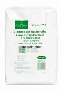 Jednorázová mycí žínka z netkané textílie 23x15 cm (balení 50 ks)