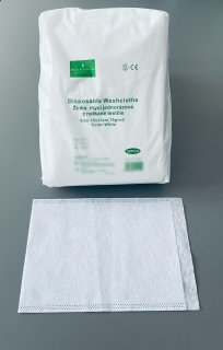 Jednorázová mycí žínka z netkané textílie 23x15 cm (balení 50 ks)